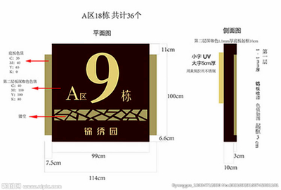 楼号牌设计图__广告设计_广告设计_设计图库