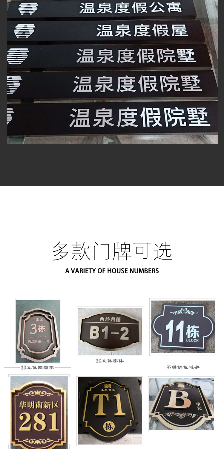 小区楼栋牌牌匾仿古楼二维码烤漆指示牌铜牌定制学校楼号牌新农村